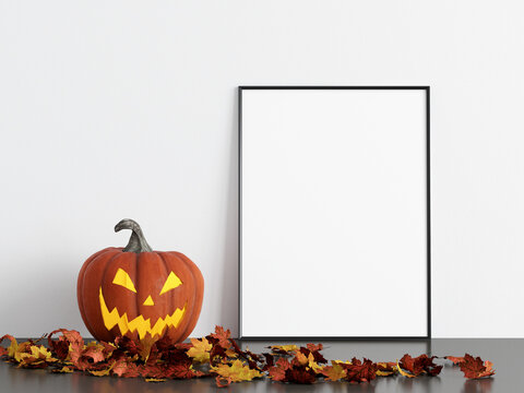 Hallowee Frame mockup, 3d redner
