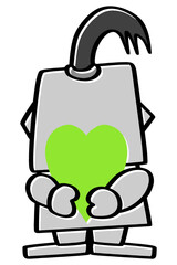 Obraz premium 穏やかな気持ちを伝えるロボット01-4