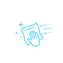 Obraz premium Cleaning cloth line icon.