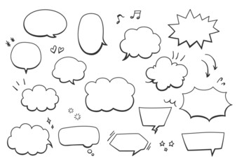 少し重みのある 手書き吹き出しセット