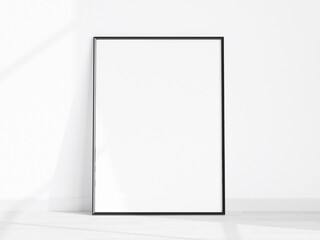 poster mockup, minimalist black frame mockup, print mockup, 3d render
