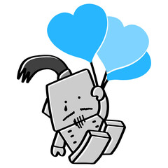 悲しい気持ちを伝えるロボット01-7