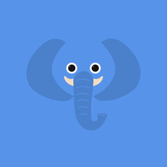 Cute elephant cartoon hand drawn vector illustration. Can be used for printing on T-shirts, baby clothes, fashion designs, baby shower invitation card.