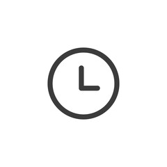 Clock or timer icon with white background