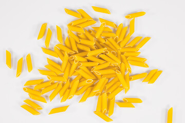 Fototapeta premium raw Italian pasta in the kitchen