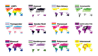 Happy Pride Day concept for LGBTQ community. LGBT Pride Typography Vector. Pride Text with LGBTQ Rainbow Flag Color.