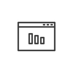 Web browser icon on white background