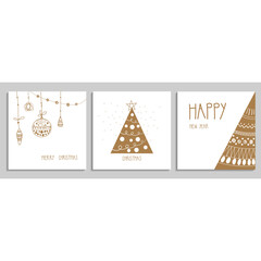 Collection of Christmas and New Year Greeting card