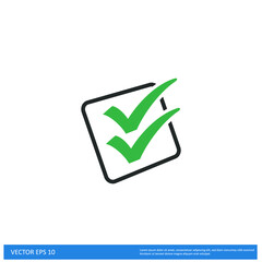 check mark icon approved symbol simple design element