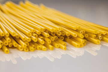 raw Italian pasta in the kitchen