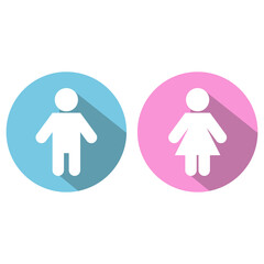 cute icon for male and female toilets, very suitable for use in public toilets or in your own home toilet