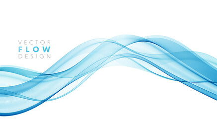 Vector abstract colorful flowing wave lines isolated on white background. Design element for wedding invitation, greeting card