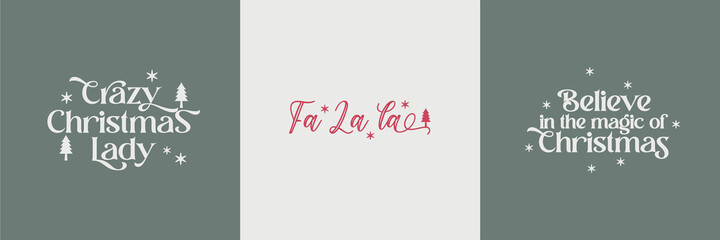 Merry christmas quote and element asset for craft, printable, sublimation, Greeting card, Cutting Machines, Winter season and christmas design for shirt, mug, Vector for Trendy women shirts