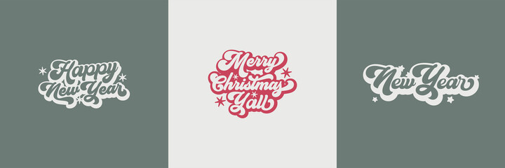 Merry christmas quote and element asset for craft, printable, sublimation, Greeting card, Cutting Machines, Winter season and christmas design for shirt, mug, Vector for Trendy women shirts