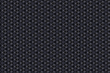 Abstract seamless texture of drawing with blue and white lights in the dark