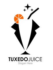tuxedo juice logo design concept