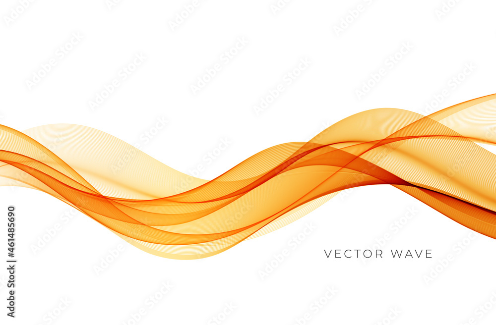 Poster Vector abstract colorful flowing wave lines isolated on white background. Design element for wedding invitation, greeting card