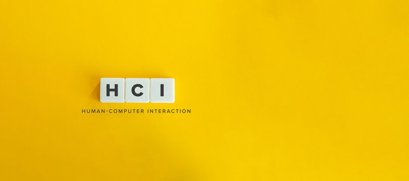 HCI (Human Computer Interaction) Banner And Concept. Minimal Aesthetics.