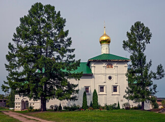Fototapeta na wymiar Annunciation church. Years of construction 1524 -1526. Boris & Gleb monastery, village Borisoglebsky, Russia