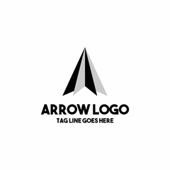 Initial Letter A Arrow with Arrowhead for Archer Archery Outdoor Logo Design