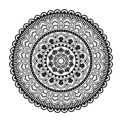 Vector mandala isolated on white background. Pattern for card, coloring books 