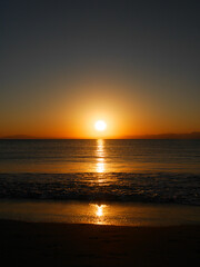 Fototapeta premium 日本、神奈川、逗子海岸の夕陽