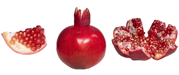 Ripe Pomegranate isolated on a white background