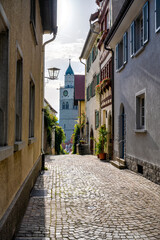 Blick durch die Luziengasse zum St. Nikolausmünster