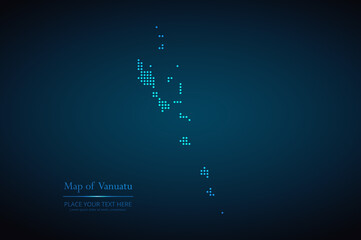 Dotted map of Vanuatu. Vector EPS10