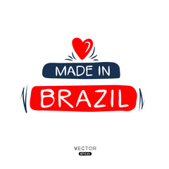 Made in Brazil, vector illustration.