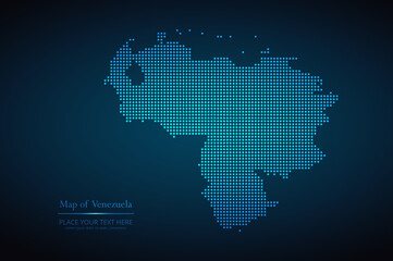 Dotted map of Venezuela. Vector EPS10