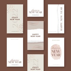 new year  2022 party instagram stories vector design illustration