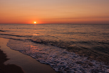 Fototapeta premium Sunrise over the sea. Black Sea