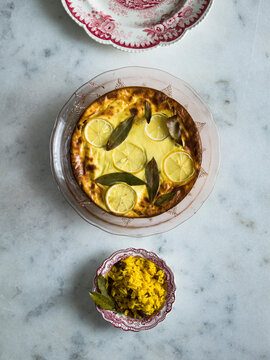 Traditional South African dish, Bobotie and yellow rice