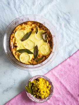 Traditional South African dish, Bobotie and yellow rice