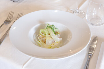 Prawn tartare.
Tartare di mazzancolle.