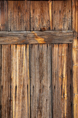 Old weathered wood door