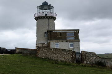 Fototapeta na wymiar Belle Toute lighthouse Beachy Head South Downs Eastbourne East Sussex UK