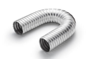 Metal pipe isolated on white background