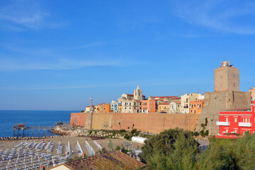 Termoli, Molise, Italy the old fishing village with the Swabian Castle.