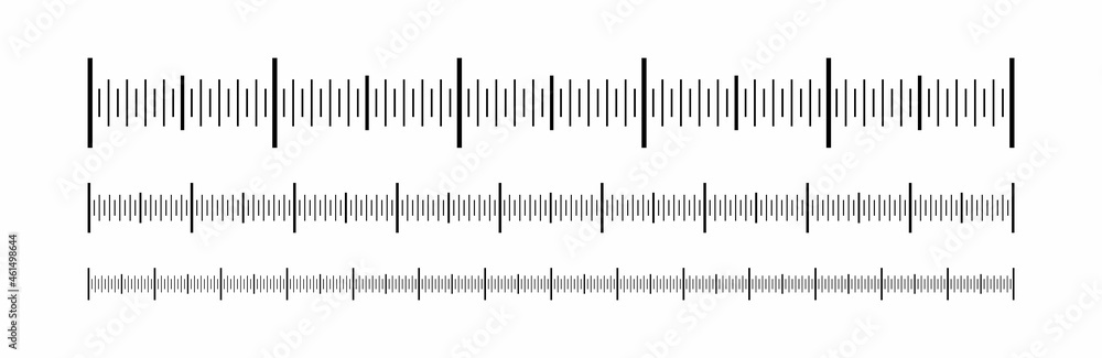 Aufkleber ruler scale measure or vector length measurement scale chart. vector illustration