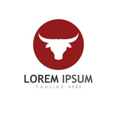 Bull head logo and symbol illustration