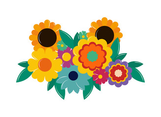 decorative flowers foliage