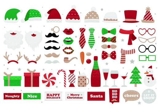 Christmas Clipart Illustrations Digital Props Photo Overlays