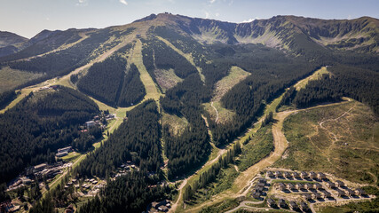 Aerial view of the Jasna recreation center in Demanovska Dolina in Slovakia © Peter