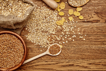 cereal Cooking organic product food wood background