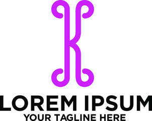 Fototapeta premium Initial Letter K logo design 