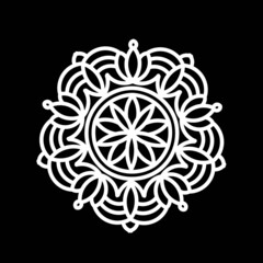 Simple Mandala Shapes for Coloring. Mandala Vector. Flower. Book Pages. Outline. Decorative antique elements. Oriental pattern, vector illustration. Islam, Arabic, Indian, Moroccan, Spanish, Turkis