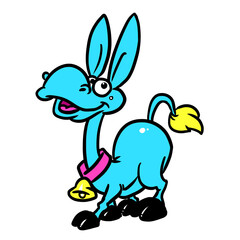 Donkey joy animal illustration cartoon 