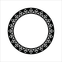 Round Circle Frame Icon on white background. eps 10